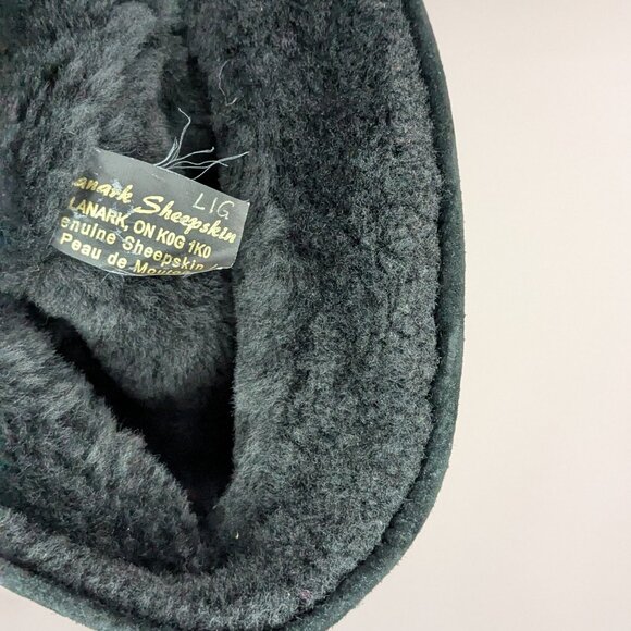 Lanark Sheepskin Bucket Hat Black Size Large - Picture 3 of 3